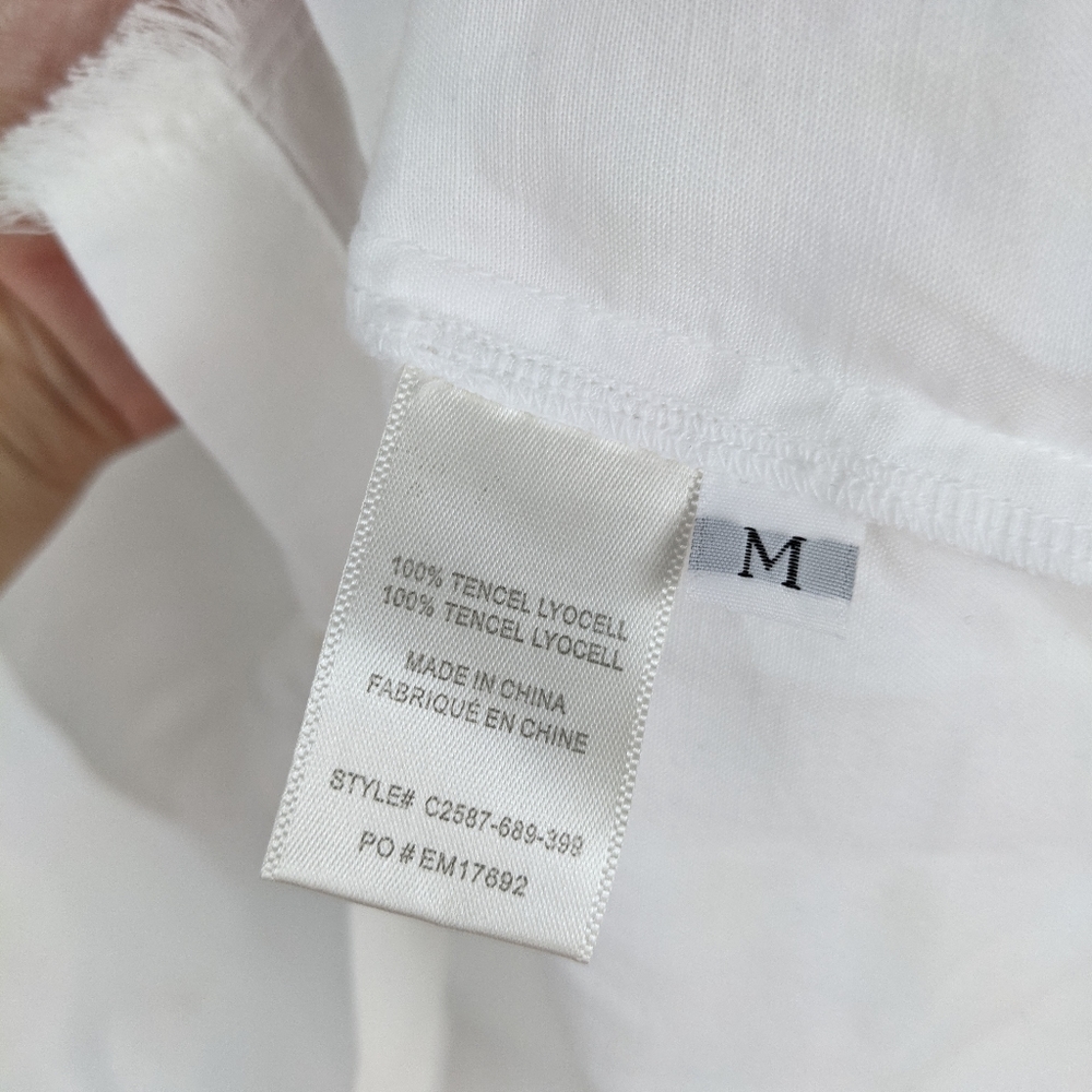 NEW Cloth & Stone Button Down Frayed Hi Lo Shirt - Picture 7 of 7